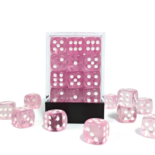 36 PCS 12mm Clear D6