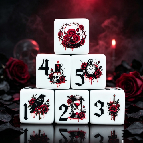 Gothic Rose D6 DICE (16MM)