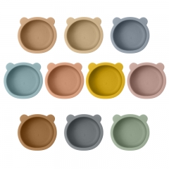 Baby Silicone Feeding Bowl Cute Lion Shape Tableware Waterproof Non-Slip Silicone Dishes for Baby Kitchen Bowl BPA Free