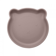 Cartoon Cute Children's Silicone Bear Dinner Plate Food Grade Silicone Suction Cup Bowl