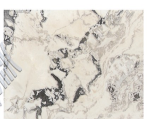 Oyster white ultra-thin translucent slab - product photo