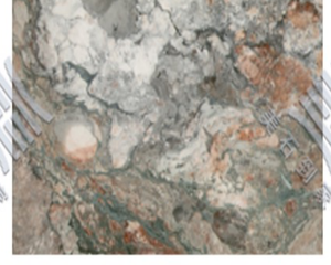 Marmer Pink Green ultra-thin translucent slab - product photo