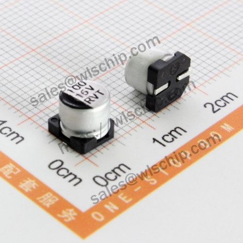 SMD aluminum electrolytic capacitor 16V 100uF 6.3 * 5.4mm