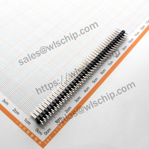 Double row pin header 2 * 40Pin 11mm pitch 2.54mm high quality