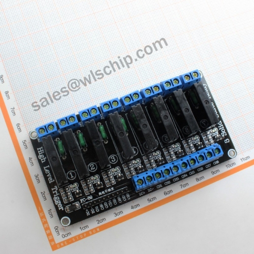 Relay module 8-channel 12V high-level solid-state relay module protection expansion board