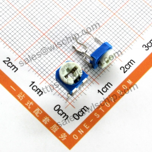 Horizontal adjustable resistor blue and white 2K ohm 202 high quality