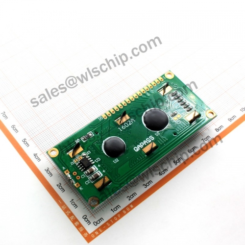 Yellow green screen LCD 1602A with backlight black font 3.3V 16 hole serial port/parallel port