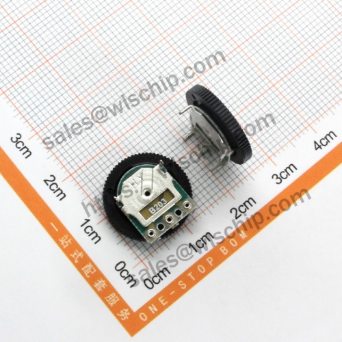 Single dial potentiometer B203 20K 3-pin gear diameter 16mm thick 2mm
