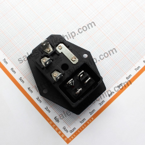 AC-01A Pin socket with light switch with fuse holder copper feet high quality