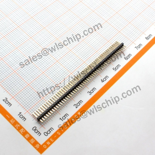Single row pin header 1 * 50Pin pitch 1.27mm copper plated high quality