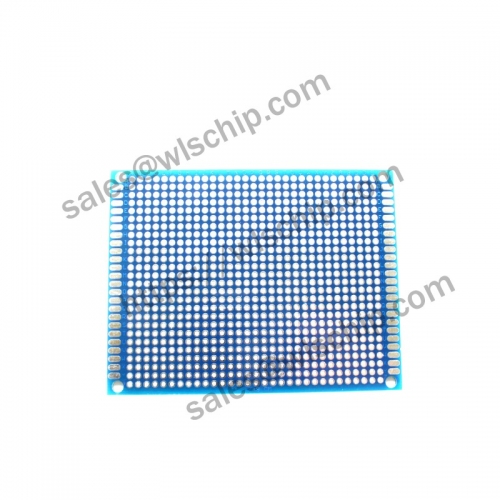 Double-sided spray tin blue oil board 7 * 9CM blue pitch 2.54mm PCB board