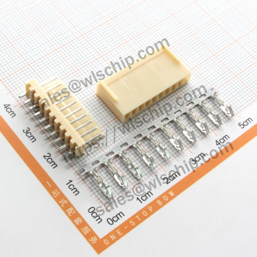 KF2510 connector connector pitch 2.54mm plastic shell + straight pin holder + terminal 10Pin