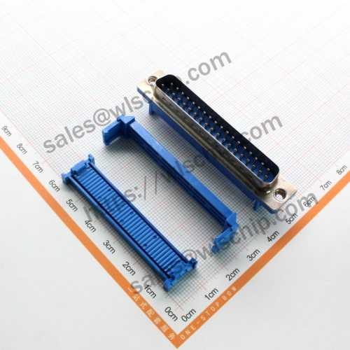 Crimp-type connector Solder-free Pinhole socket Cable connector DB37 Male serial port 37 pin