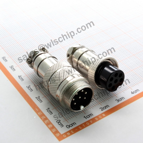 GX16-7 connector aviation socket connector 16mm cable connector 7Pin 7 core butt set
