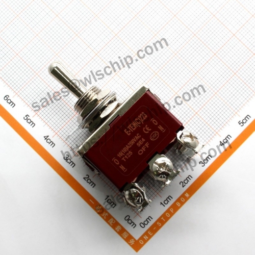E-TEN223 6Pin bilateral auto reset brown Toggle Switch Rocker Switch