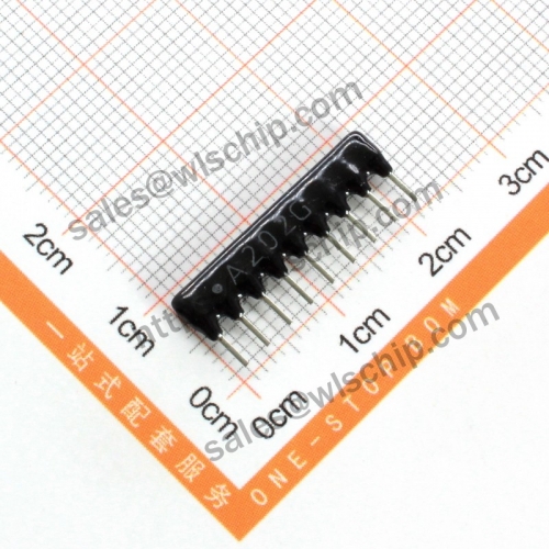 Arranged resistor 9P 2K A202J A09-202 pitch 2.54mm