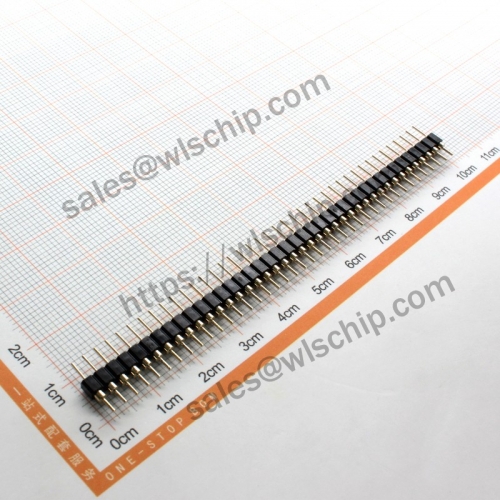 Single row pin header 1 * 40Pin pitch 2.54mm gold plated round hole high quality