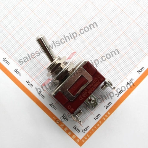 E-TEN1121 3Pin 2 positions sterling silver contacts brown power moving head Boat shape switch Toggle Switch