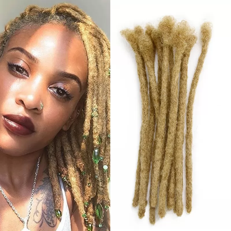 Color #27 High Quality Afro Kinky Human Hair Crochet Dreadlock Extensions ( Free crochet hook + Free shipping)