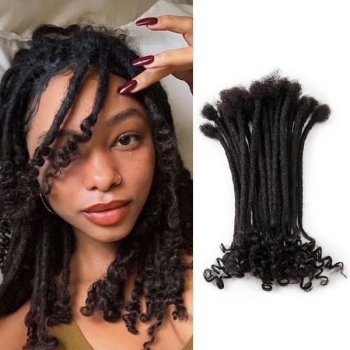 High Quality Afro Kinky 100% Human Hair Crochet Dreadlocks with Human Curly Ends ( Free crochet hook + Free shipping)
