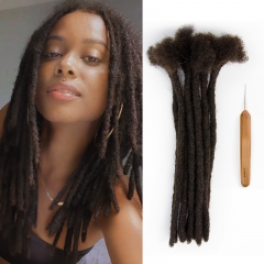 #2 Loc Extensions Human Hair for Man/Women Handmade Permanent Soft Locs with Needle