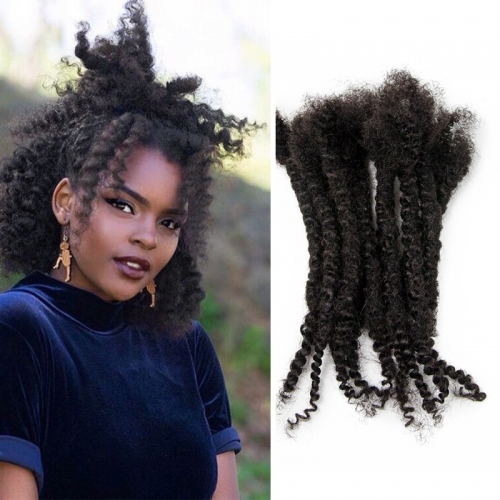 Textured Locs Afro Kinky 100% Human Hair (Free crochet hook + Free shipping)