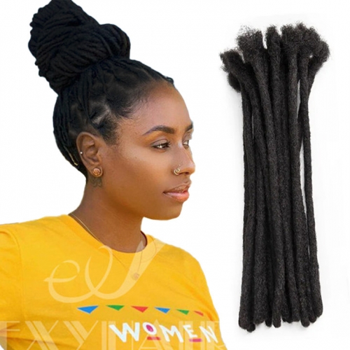 12 Inch Hot Style High Quality Afro Kinky Human Hair Crochet Dreadlock Extensions ( Free crochet hook + Free shipping)