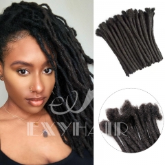 0.8CM Exyhair Afro Kinky 100% Human Hair Crochet Dreadlock Extensions ( Free crochet hook + Free shipping)