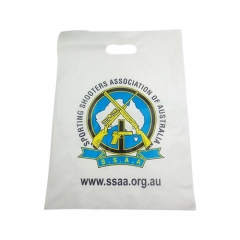 OEM Custom Logo Printed Biodegradable Punch Hole Handle Shopping Carrier friendly compostable degradable Plastic Die Cut Bag