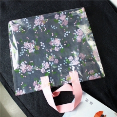 China printing factory biodegradable clothing store customize tote shopping plastic bag