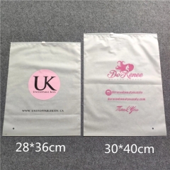 Frosted translucence custom printed clothing packaging clear pvc zipper bag plastic