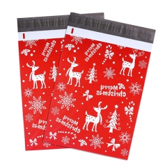 Custom Christmas Self Adhesive Shipping Bags Santa Design Poly Mailers 10 X 13 Inch