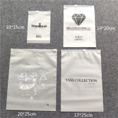 Plastic Packing bags Custom Plastic Type Material frosted PE CPE Zipper Bag with logo