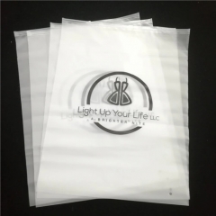 Wholesale Plastic CPE Frosted zipper Garment Bag Packaging Bag With Logo