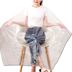 High Quality Hairdressing Barber Waterproof Plastic PE Disposable Cape Salon
