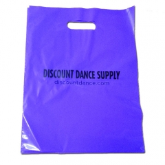 Factory sale die cut custom plastic shopping carrier bags with handle