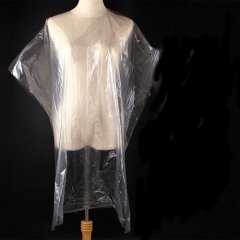 High Quality Hairdressing Barber Waterproof Plastic PE Disposable Cape Salon