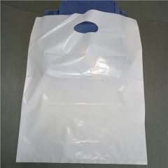Personalized Printed BiodegradableDie Cut Punch Handle Plastic packing Bag for clothing