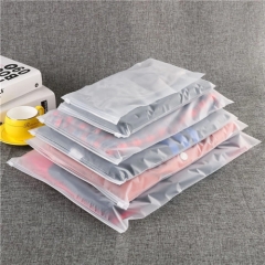 Customized Frosted zipper Bag Customized Plastic Material Grinded Zipper Slider small Zipper plastic Bag