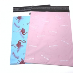 China Custom Design Printed Biodegradable Compostable Polymailer Bag / Shipping Pink Colored Wholesale Poly Mailers with Logo