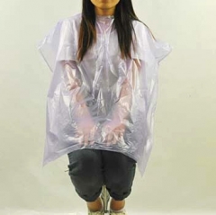 Transparent Haircut Barber Salon Shawl Plastic Disposable Hairdressing Cape