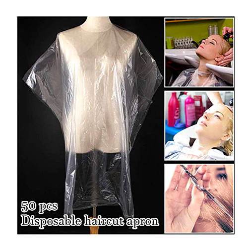 High Quality Hairdressing Barber Waterproof Plastic PE Disposable Cape Salon