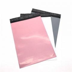 Custom Printed Plastic Shipping Clothing Packaging Polymailer Bag in Pink