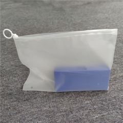 Custom Recyclable Cornstarch Zipper Frosted Packaging Bag Biodegradable Packaging Clothing Poly Zip Lock Bag With Ring Pull