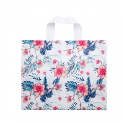 Reusable Grocery plastic Bags biodegradable Plastic tote handle shopping Bags for clothing