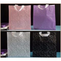 Cheap custom printed logo clothing biodegradable carry shopping tote plastic bag