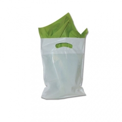 100% Biodegradable Material Eco-Friendly Custom Loop Handle Plastic Carry Bag For Shopping