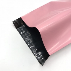Custom Printed Pink Biodegradable Cornstarch Material Mailing Envelopes Poly mailer Shipping Mailers Courier Bag With handle
