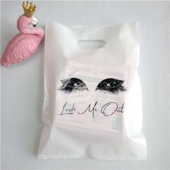 Custom logo printed pe plastic shopping bags eco friendly flexi loop handle bag wholesale Guangzhou factory