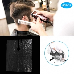 Custom Hair Salon Tool Barber Waterproof White PE Disposable Hair Cutting Cape